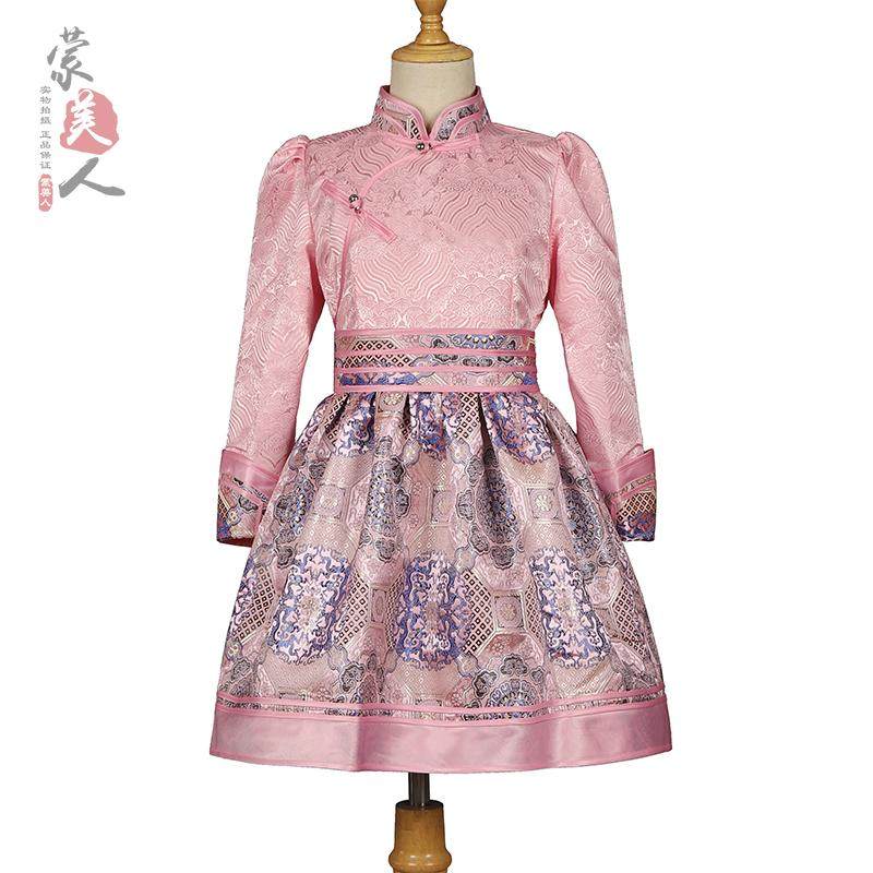 蒙古袍少数民族舞蹈公主裙演出服儿童女孩子连衣公主中长款连衣裙,淘宝优惠券,粉丝福利购,淘宝优惠卷