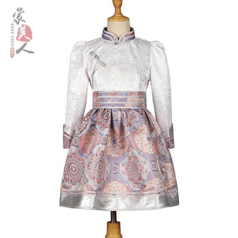 蒙古袍少数民族舞蹈公主裙演出服儿童女孩子连衣公主中长款连衣裙,淘宝优惠券,粉丝福利购,淘宝优惠卷