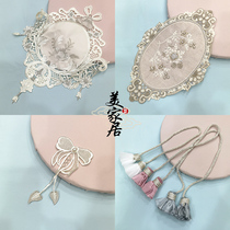 Curtain Lace new minimalist wind mantle Head Decorative Cortex Embroidered Lace water Flowering Cloth Art Hug Pillow Patch Accessories