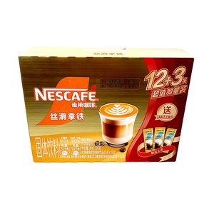 Nescafe雀巢金牌速溶咖啡12条盒装卡布奇诺丝滑拿铁东南亚白咖啡