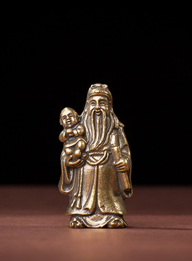 复古黄铜如来佛像观音摆件