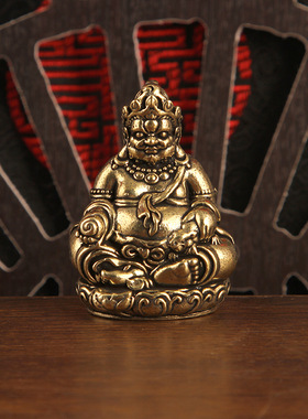 新款黄铜复古黄财神摆件