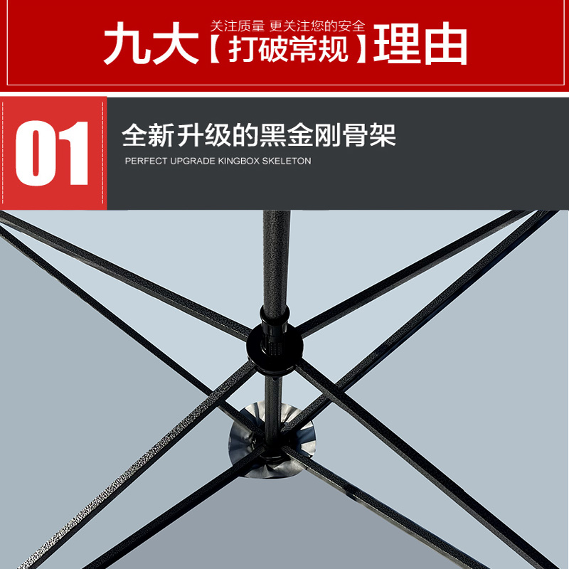 大号户外遮阳伞摆摊伞方形太阳伞庭院伞大型雨伞四方伞地摊伞3米 - 图1