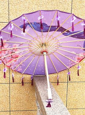 雨伞儿童古风花瓣流苏伞防雨