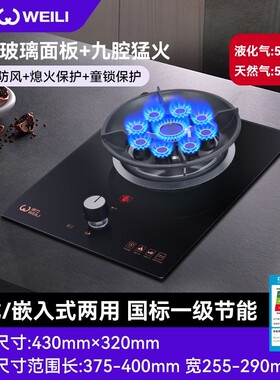 威力燃气灶单灶家用天然