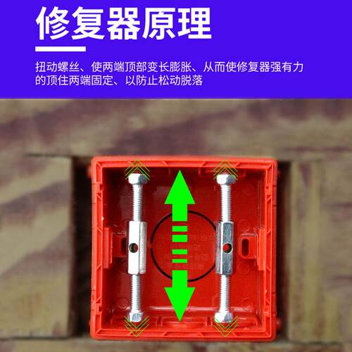 86型暗盒修复器通用开关插座面板底盒接线盒墙上撑杆耳朵补救撑杆 - 图1