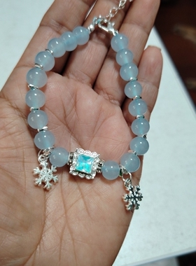 8mm琉璃珠手链女款饰品学生闺蜜礼物小众设计感高级