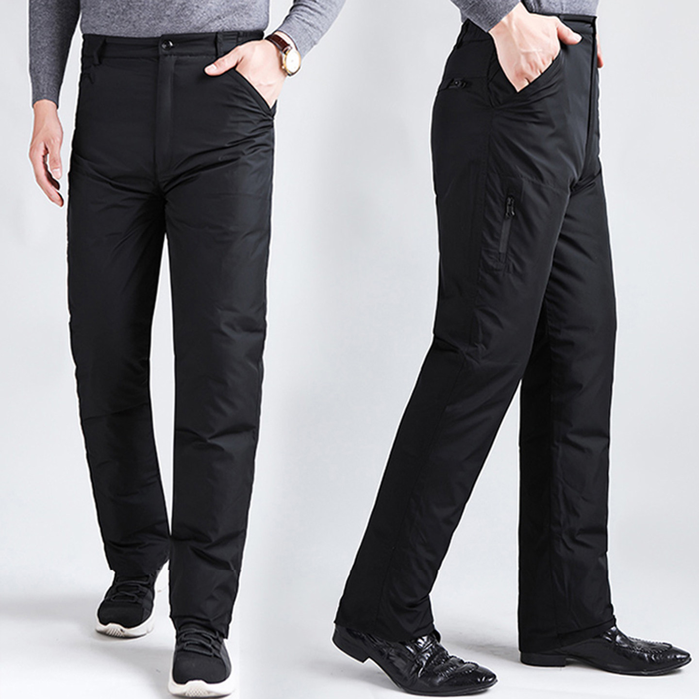 恒源祥彩羊羽绒裤男外穿冬季中老年爸爸脱卸内胆加厚保暖高腰棉裤,淘宝优惠券,粉丝福利购,淘宝优惠卷