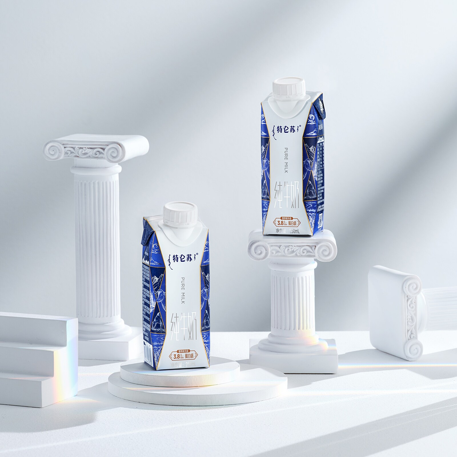 【5月产MS】特仑苏纯牛奶梦幻盖250mL*10包*2提 节日礼盒送礼 礼提实拍商品图