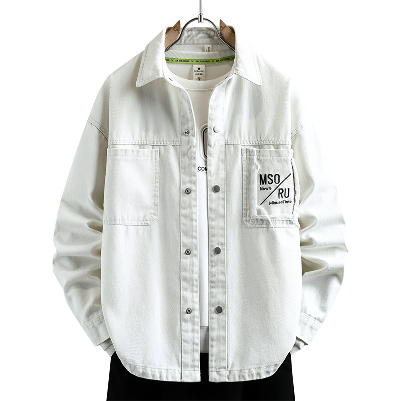 13学生大童潮牌宽松衬衣外套15岁青少年16男孩12春季薄款牛仔衬衫,淘宝优惠券,粉丝福利购,淘宝优惠卷