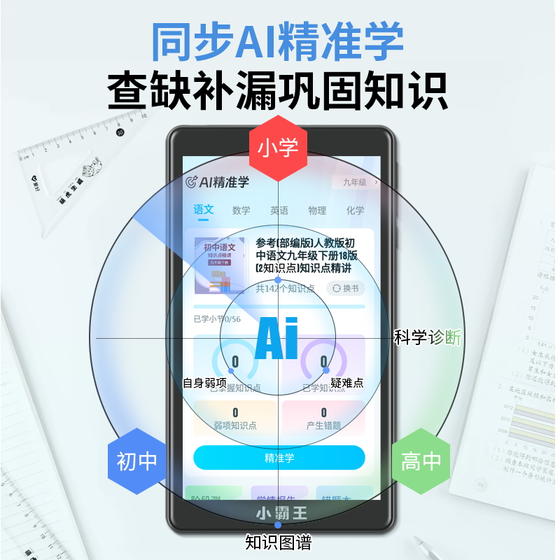 小霸王C7学习机英语学习神器点读复读机大屏护眼随身听力宝播放器磨耳朵小学生英语口袋一年级到高中生专用