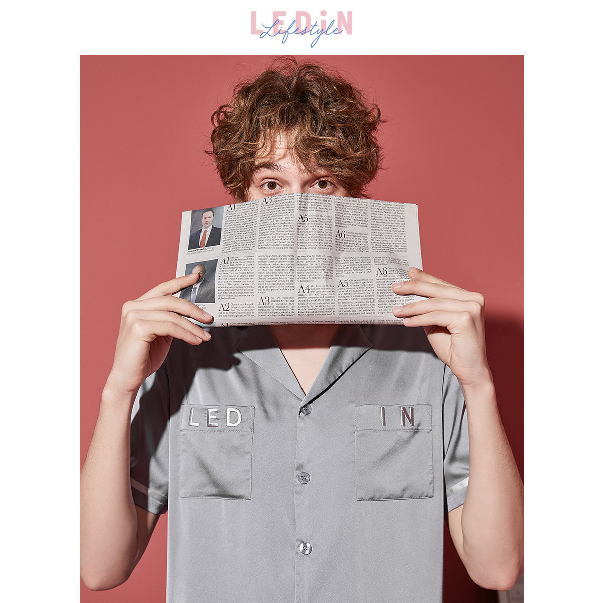 乐町情侣女夏气质刺绣男士短袖睡衣 乐町内衣睡衣/家居服套装