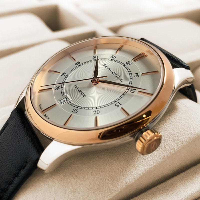 seagull海鸥表男士自动机械表防水皮带日历潮流商务男表正品6074