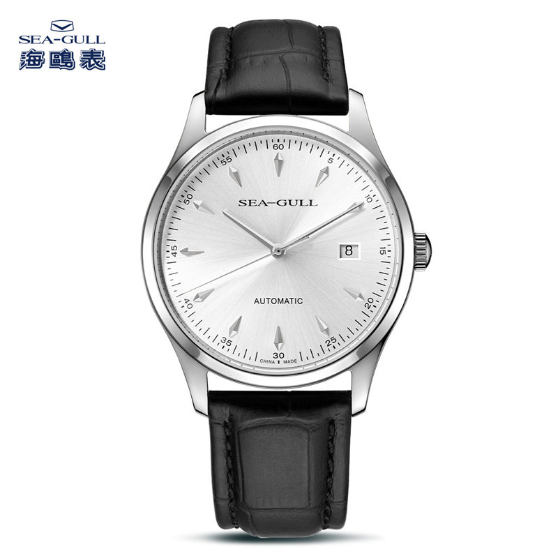 Seagull海鸥手表时尚商务单历皮带男表自动机械表D519.447