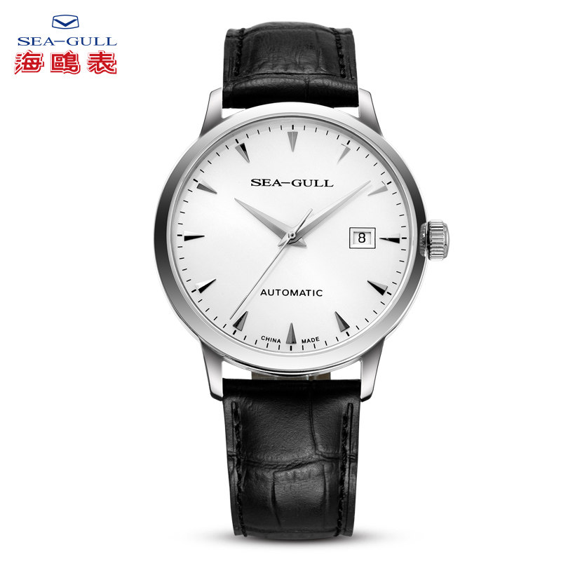 海鸥表自动机械表男女情侣对表皮带防水表国民系列613