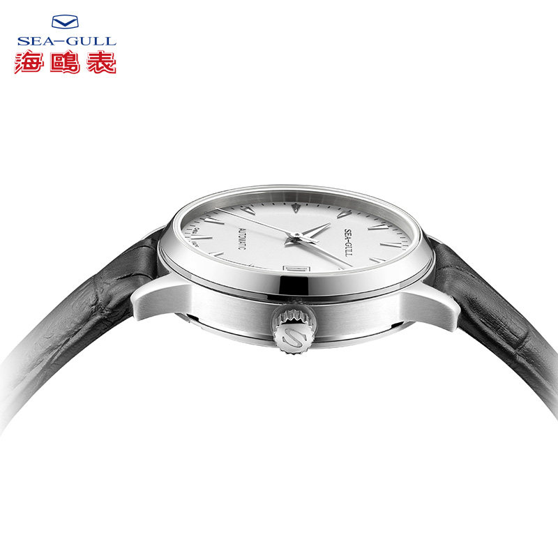 海鸥表自动机械表男女情侣对表皮带防水表国民系列613