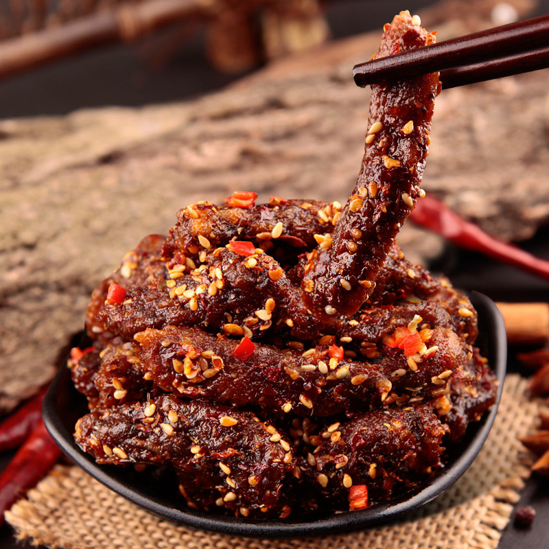 Sichuan spicy beef jerky 88g hot taste delicious snacks Sic - 图2