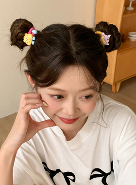 可爱曲奇饼干发绳趣味少女心头绳扎马尾皮筋发圈发饰头饰2026新款