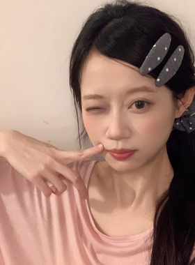 洋气灰色星星发圈掰掰夹刘海夹女韩系甜美百搭大肠圈发绳BB夹发饰