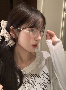 蔷薇少女~复古碎花蝴蝶结香蕉夹韩系飘带扭扭夹马尾夹后脑勺竖夹