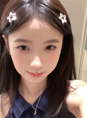 爆闪水钻星星发夹前额碎发刘海夹法式高级感发卡侧边夹子发饰新款
