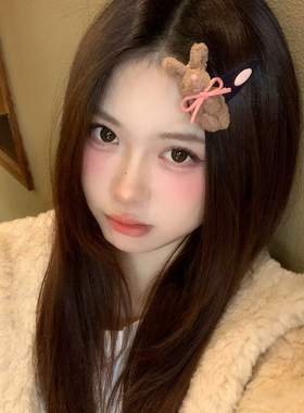 甜心酱！立体玩偶小熊兔子发夹韩系少女刘海夹掰掰夹发卡边夹发饰