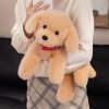 Cute simulated golden retriever plush comfort pillow doll