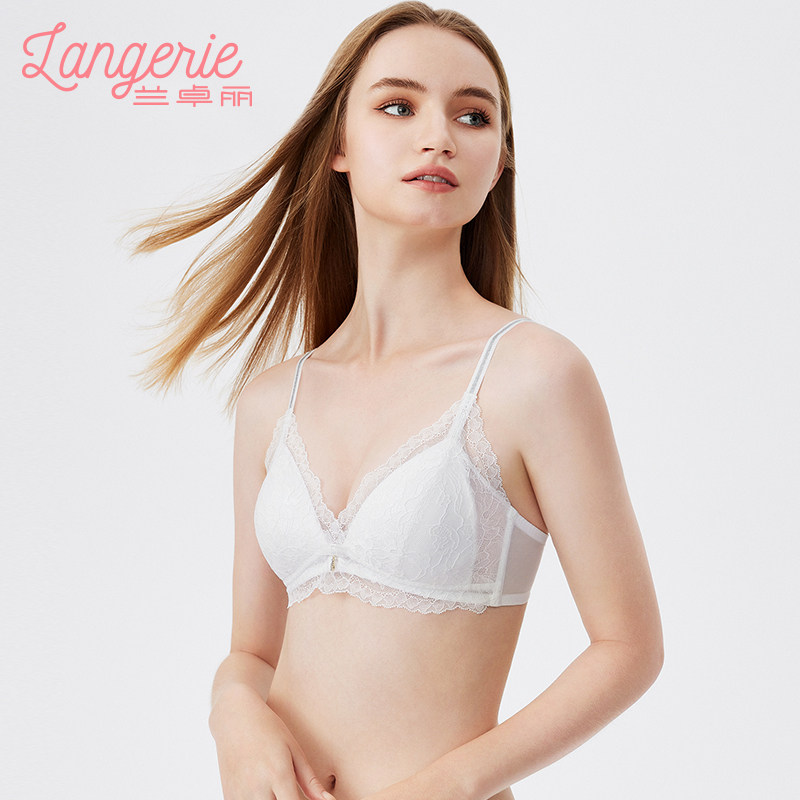 兰卓丽商场同款无钢圈性感蕾丝文胸 兰卓丽文胸