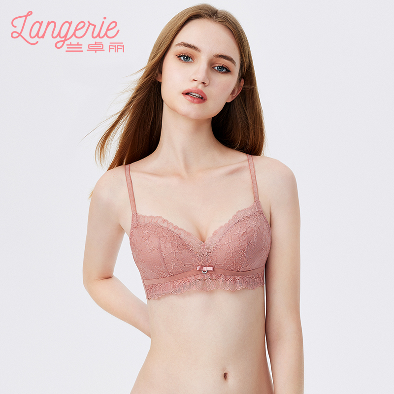 兰卓丽女聚拢无钢圈收副乳舒适胸罩 兰卓丽文胸