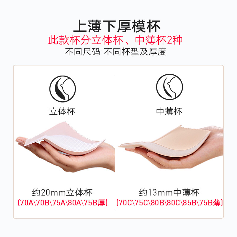 【掌心杯】兰卓丽女小胸聚拢字母肩带 兰卓丽文胸