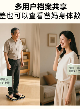 香山体脂秤电子秤家用精准称重
