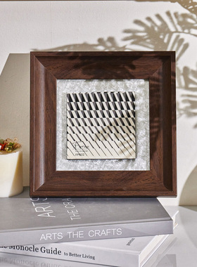 中古风实木相框画框挂墙a3A4纸作品装裱四开8K展示16寸海报外框架