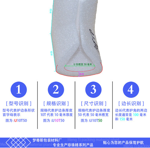 珍珠棉护角包角塑料包装材料相框门窗U型防潮抗震泡沫白色防撞i型 - 图2
