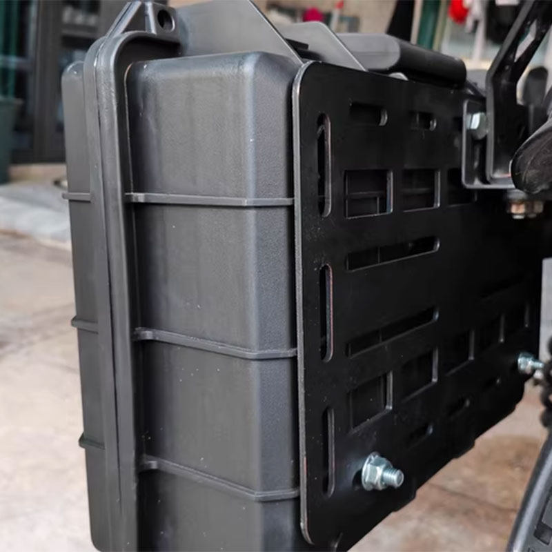 Electric vehicle side bag hanger motorcycle left and right expansion camel bag side box side plate carbon steel 3mm thick tactical hanging plate