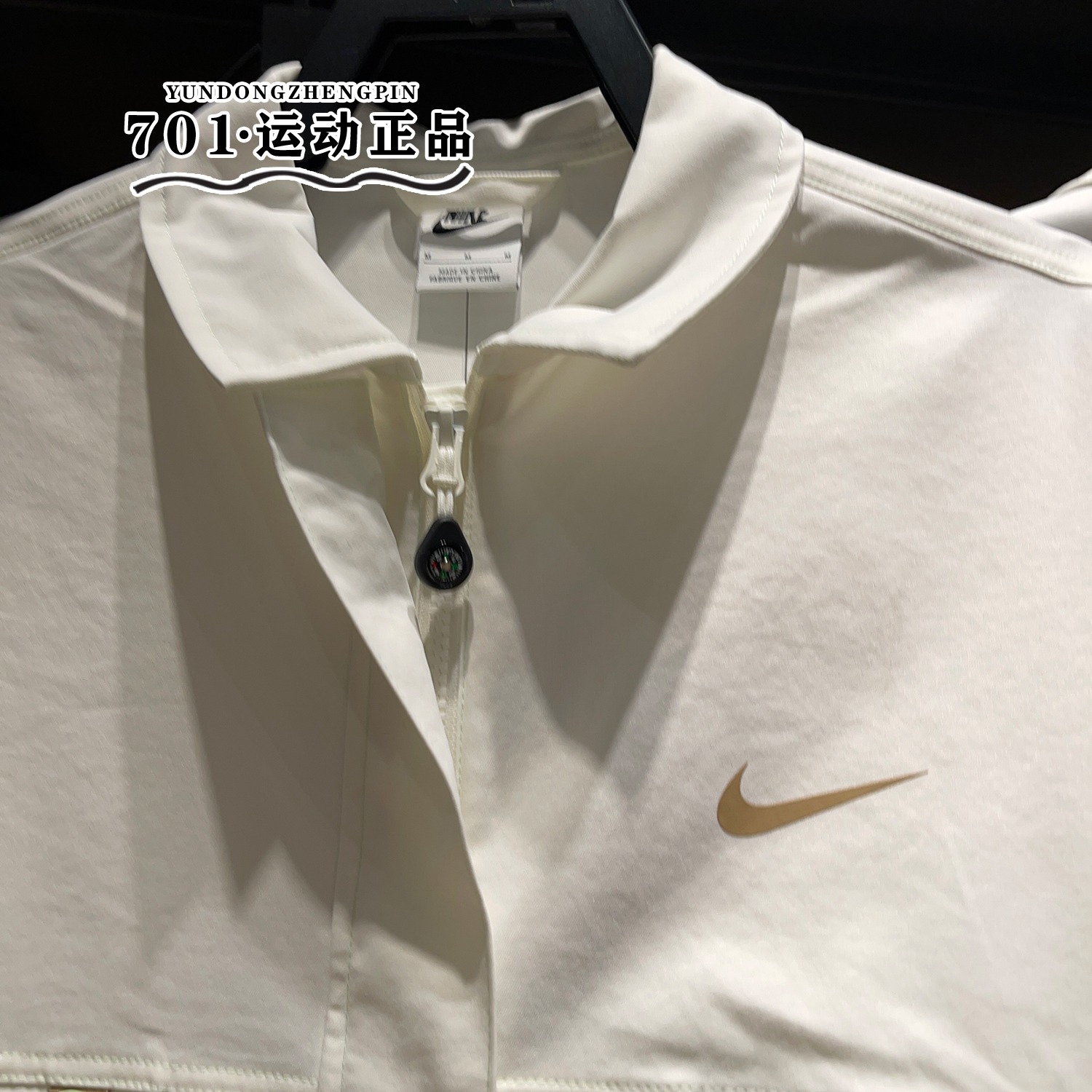 NIKE耐克女子外套彩印LOGO翻领宽松防风运动休闲夹克 HF6179-133