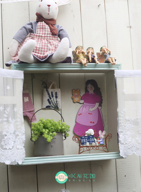 樱桃女孩姑娘铁艺园艺花插庭院摆件日系插花摆件装饰杂货可爱插牌