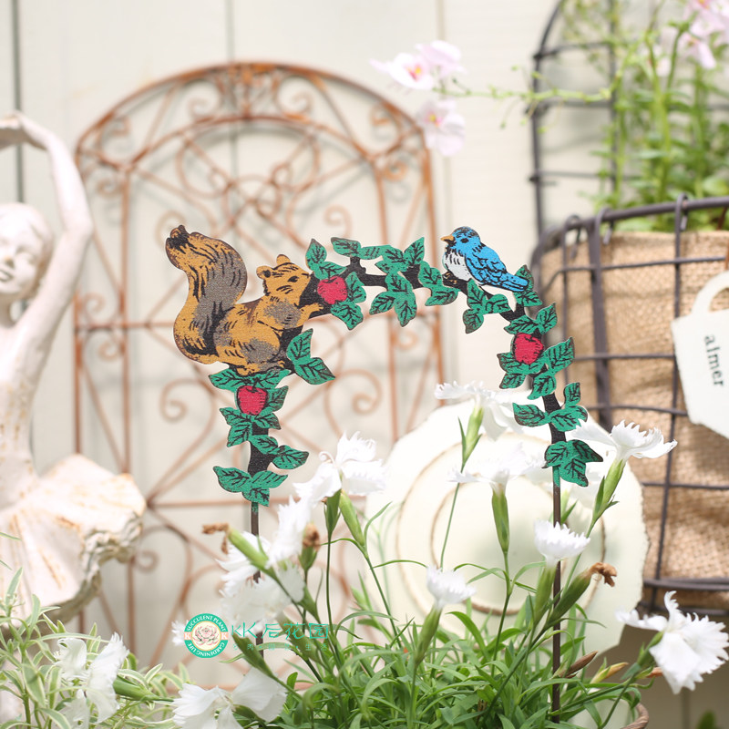 日系杂货铁艺花插动物气球兔子猫咪栅栏装饰品插件地插满28包邮,淘宝优惠券,粉丝福利购,淘宝优惠卷