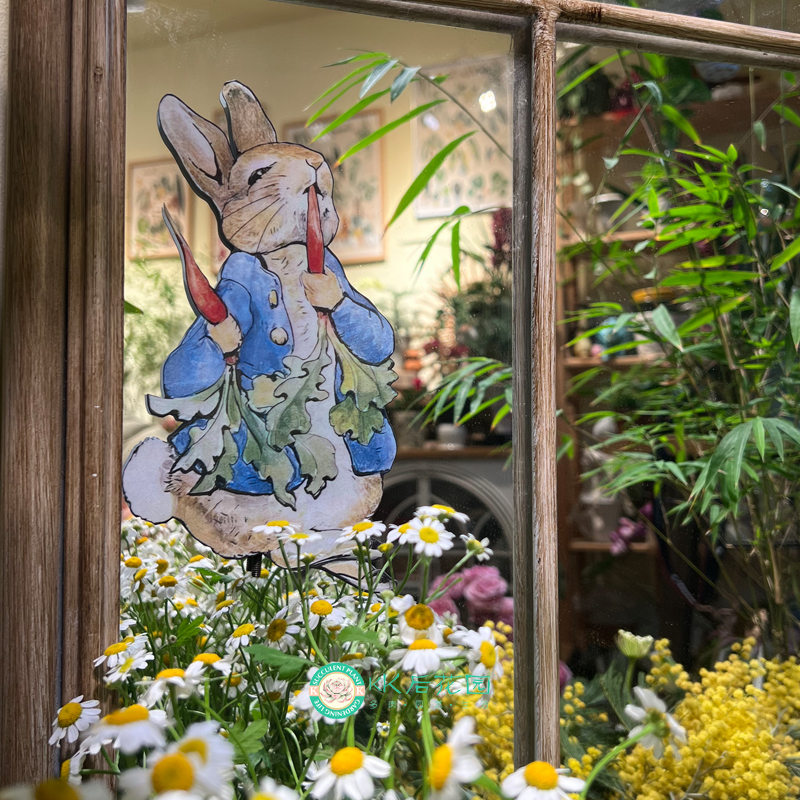 铁艺彼得兔子花插可爱卡通园艺杂货INS独家装饰铁艺摆件创意户外 - 图1