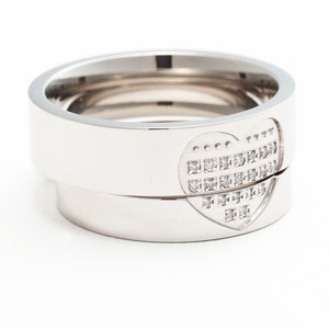 KAiLA心中爱戒指 女 韩版时尚食指指环 情侣对戒生日礼物