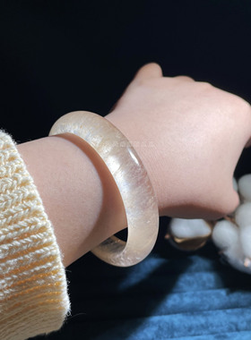 一物一图 稀缺！！ 天然水晶 橘色摩根石 橘色绿柱石 手镯