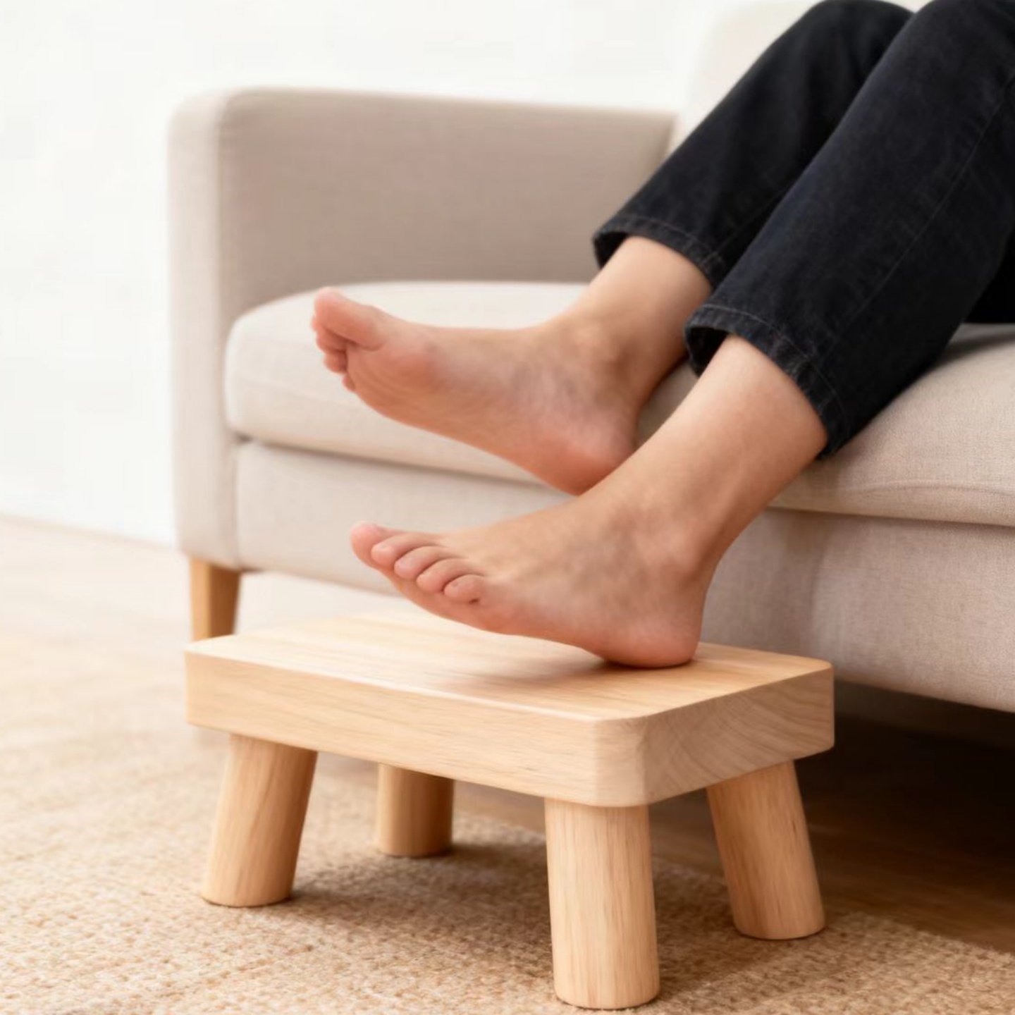 10厘米高实木办公垫脚甩腿锻炼凳垫高木凳原木花架底座防跷二郎腿,淘宝优惠券,粉丝福利购,淘宝优惠卷