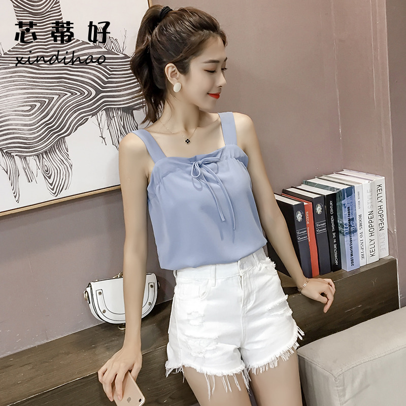 chic吊带夏季清新雪纺内搭打底衫 芯蒂好背心吊带