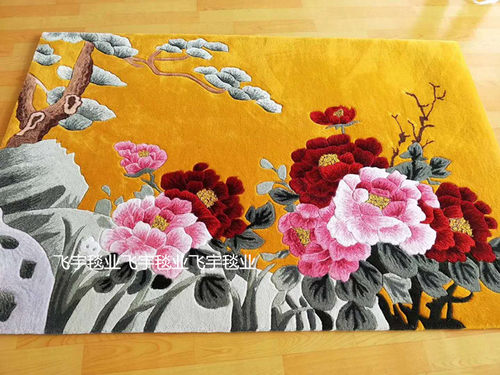 飞宇 现代家居中式纯羊毛地毯炕毯加厚客厅茶几卧室书房地毯定制 - 图3