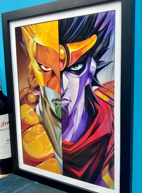 jojo奇妙冒险3d光栅立体装饰挂画