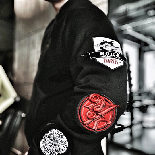 <Один предмет также находится на распродаже> Осенне-зимняя вышитая спортивная хлопковая толстовка Wukong для фитнеса, бейсбольная куртка, повседневная куртка