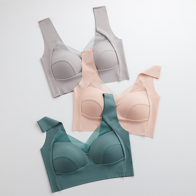 无痕冰丝性感女士防下垂美背心文胸 俞兆林优格文胸