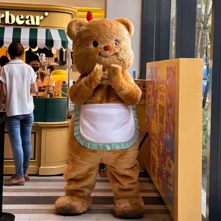 网红黄油小熊卡通人偶服装泰国butterbear玩偶服奶油熊跳舞黄油熊-图0