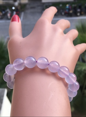 紫罗兰脱俗风圆润通透好礼手链