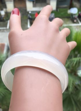 巴西加宽加厚原石白玛瑙手镯