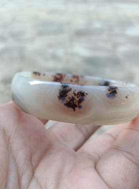 巴西纯天然朱砂玛瑙手镯中宽特色手环女礼物351